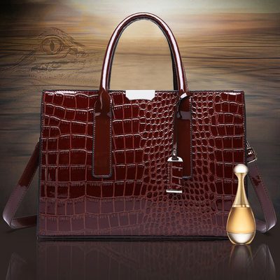 Bags Crocodile Pattern Bag 2026 New European and American Fashion Handbag Tote B