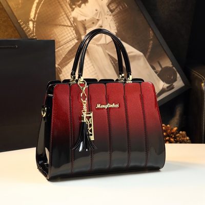 Bags Wildberry Cross-Border Popular Fashion Handbag Women's Bag Mom Bag Shiny Le