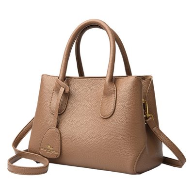 Bags Women's Small Square Handbag with Lychee Pattern, Simple and Versatile Comm