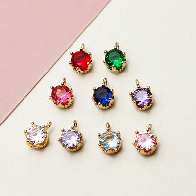 DIY jewelry accessories copper gold plated micro inlaid zircon Crown small Diamo