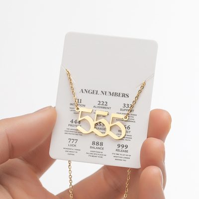 Jewelry Women's Versatile Clavicle Chain New Angel Lucky Number Pendant Fashion