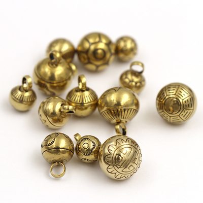 Keychains Cross-Border Bronze Metal Shirt Buttons Round Fashion Versatile Tang S