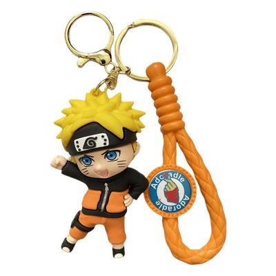 Keychains Cartoon Anime Figures Naruto Series Pvc Trendy Toys Kakashi Naruto Sas