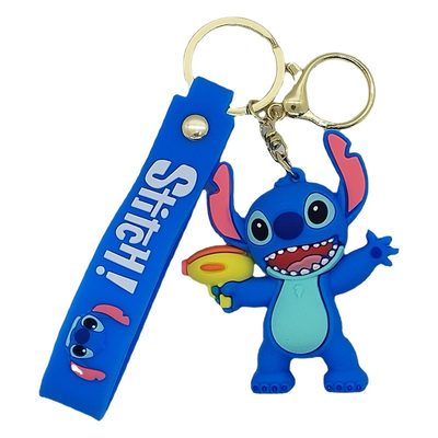 Keychains Cartoon Anime Genuine Couple Stitch and Angel Keychain Cute Mickey Mag