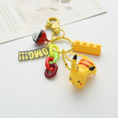 Keychains Cute and adorable little fire man magnetic key chain elf flame pendant