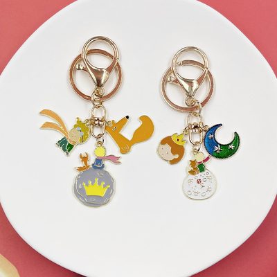Keychains Fuji Mountain Alloy Oil Drop Keychain New Creative Hollow Snow Mountai