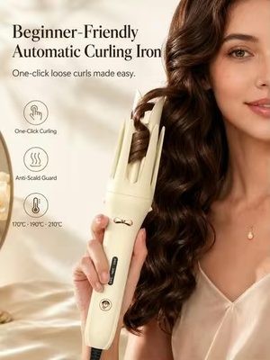 Makeup 36mm Automatic Curling Iron, Electric Rotating Hair Curler That Does Not 