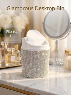 Makeup Desktop I small trash can flip mini dormitory creative student bed living