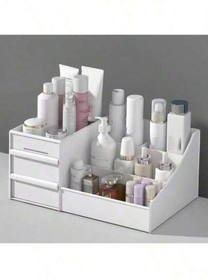 Desktop Transparent Drawer-Type Cosmetics Storage Box, Dressing Table Makeup Mir