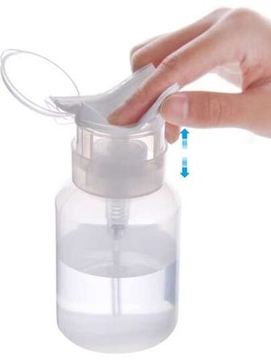 Nail Art Press Bottle 200ml Thickened with Lock and Leak-Proof Design, Cleaning 
