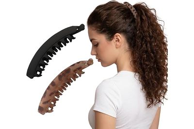 Makeup Retro High Ponytail Banana Clip 2024 New Style Hair Clip Natural Fluffy H