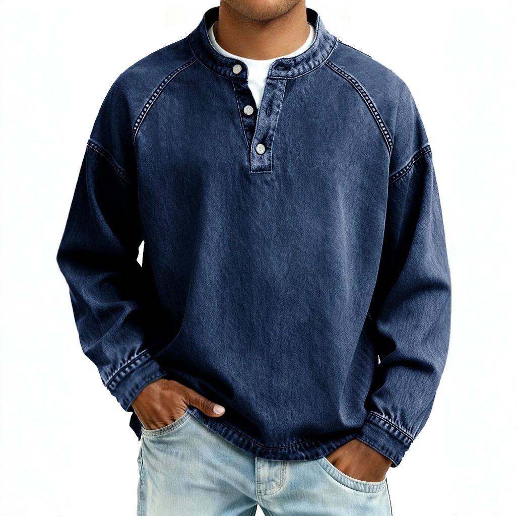 Mens Clothing 2026 European American Cross-border Spring Autumn Men's Shirt Retr