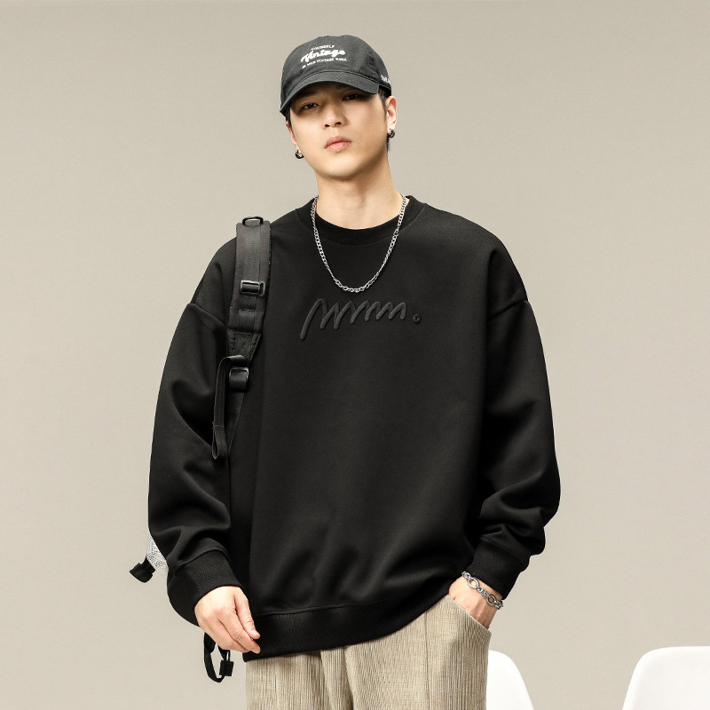 Mens Clothing 380G American Sweatshirt Men Spring Autumn Loose Fit Streetwear Pl