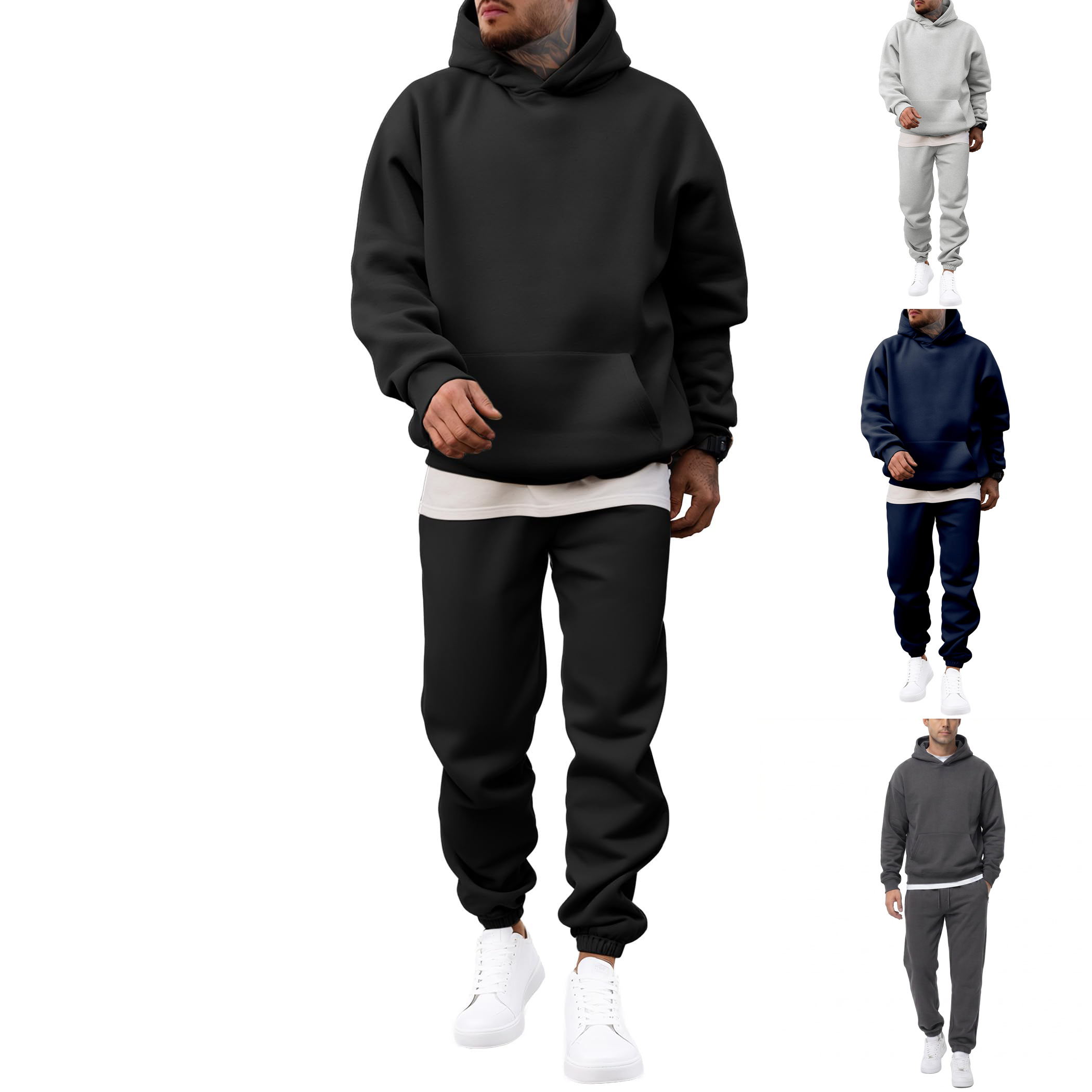 Mens Clothing Cross-border Amazon Walmart European American Men's Hooded Track S