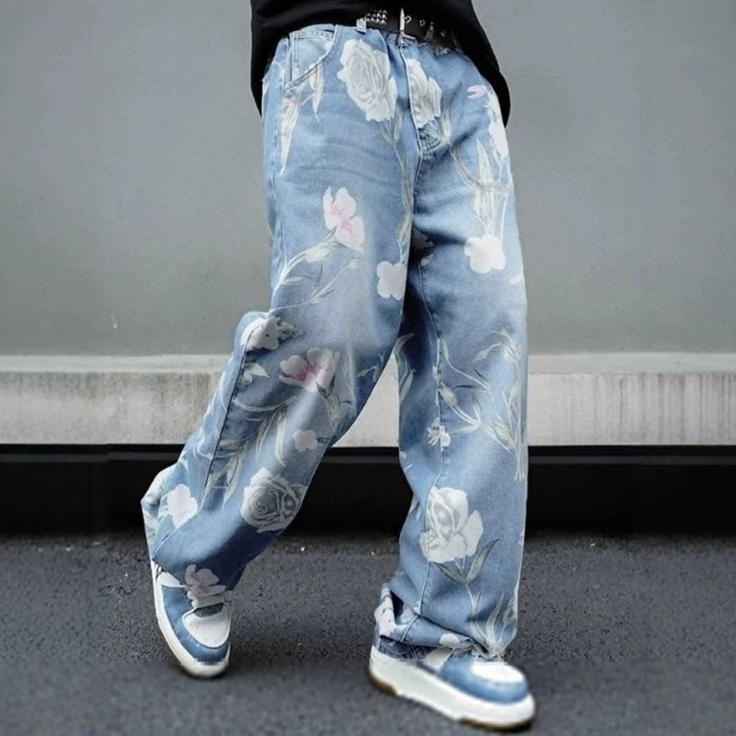Mens Clothing TEMU Hot Selling European American Cross-border Men's Jeans Trendy