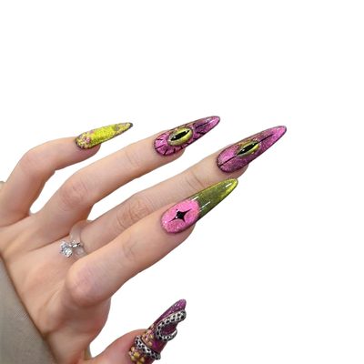 Nail Art [Alien Eye] Wear Armor Hand-made Advanced Hand-painted Cat's Eye Super 