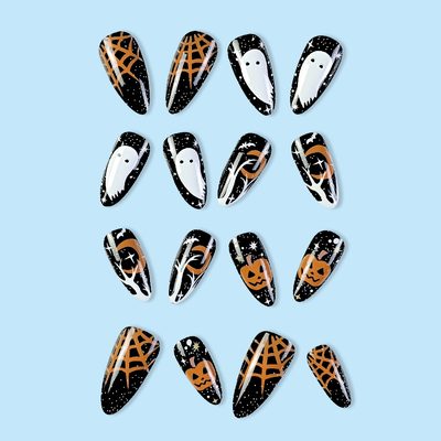 Nail Art Best-Selling Halloween Ghost Pumpkin Wearable Nails, Sexy Fashion Nail