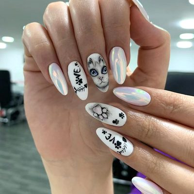 Nail Art Foreign Trade Funny Halloween Fake Nail Bat Nail Pieces Wear French Rem
