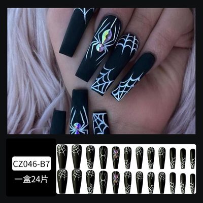 Nail Art Cross-border super long diamond wear nail piece fake nail European and
