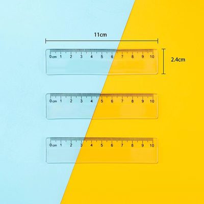 Office Supplies 15cm Transparent Straight Ruler 20cm Primary School Ruler with W