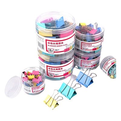 Office Supplies 60 Packs of Deli 8556Es Long Tail Clips, Deli 15mm Colorful Long
