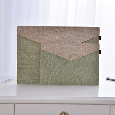 Office Supplies a4 magnetic buckle imitation linen felt file bag office meeting