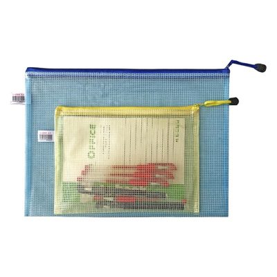 Office Supplies Reversible A4 Grid File Bag Zipper Bag Waterproof Student Transp