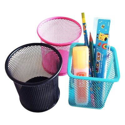Office Supplies Round Grid Pen Holder Student Desk Pen Holder Creative Fashion M