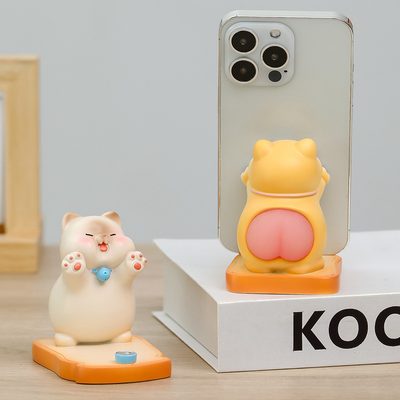 Office Supplies Ruijie Lazy Phone Stand Office Desk Decoration Cat Pouncing Tabl
