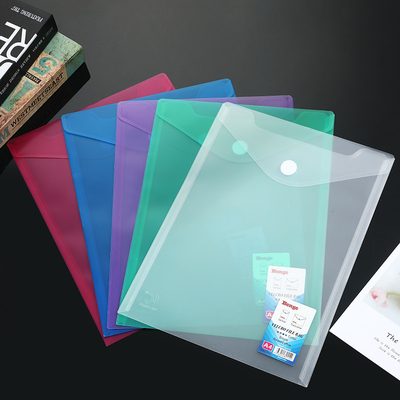 Cross-border hot sale vertical office supplies sticky buckle file bag simple col