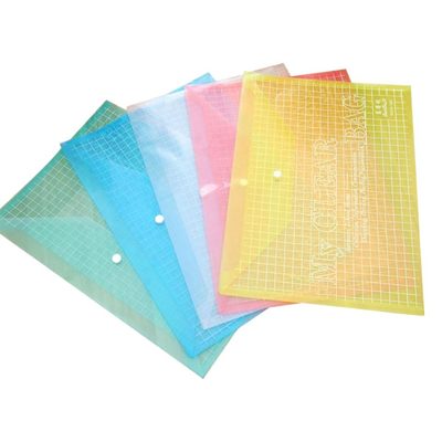 Office Supplies Factory wholesale thickened transparent snap file bag pp plastic