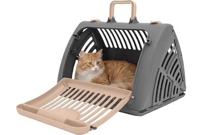 Pet Supplies Leyoupai Cat Carrier Portable Cat Cage Travel Pet Airline Crate Fol