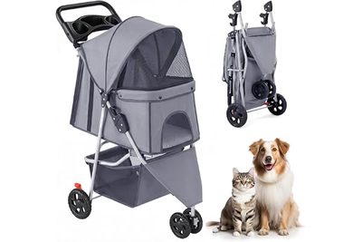 Pet Supplies Cross-Border Hot-Selling Lightweight Foldable Pet Stroller, Easy to