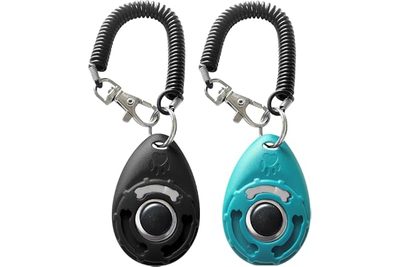 Pet Supplies Round Clicker Black Long Bracelet Button Pet Trainer Clicker Clicke