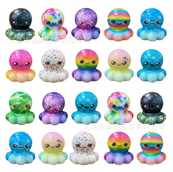 Stress-Relief Toys Cross-Border Amazon Octopus Squishy Cartoon Gashapon Axolotl