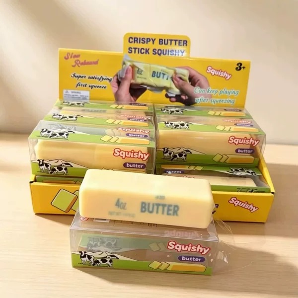 Stress-Relief Toys American-Style Pu Ultra-Soft Butter Stick Squeeze Toy, Finger