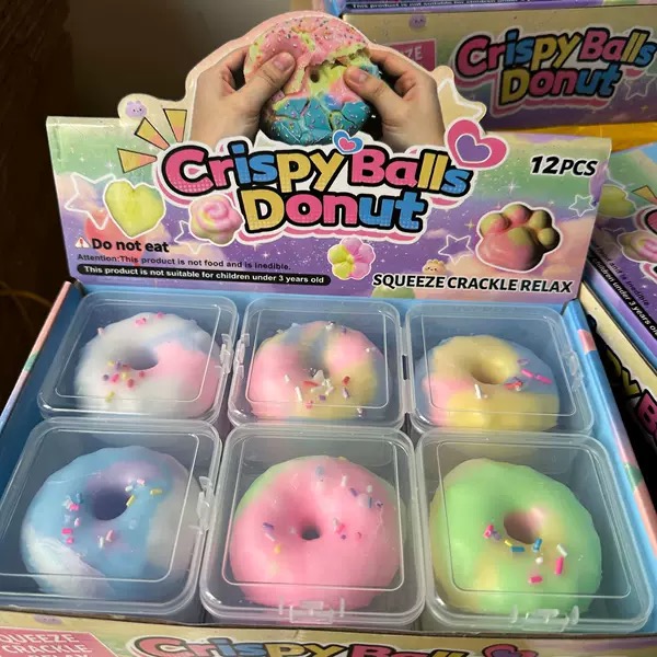 Stress-Relief Toys Cross-Border Internet Celebrity Crispy Donuts and Cat Paw Squ