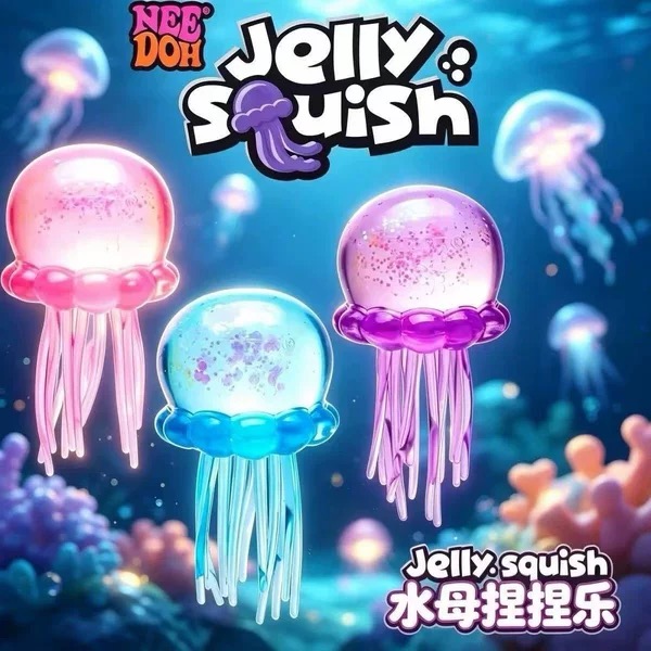 Cross-Border Hot-Selling Jellyfish Candy Squeeze Toys in Various Colors, Stress-