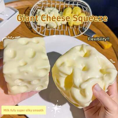 Stress-Relief Toys Slow rebound square cheese kneading music simulation food pla