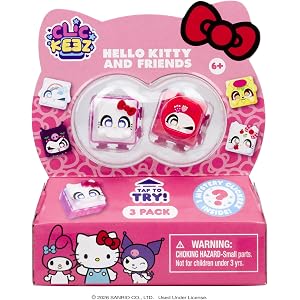 Clickeez Series 1 Hello Kitty & Friends 3-Pack | 3 Collectible Character Keyboard Keys Click and Clack | Create Your Own Keyc