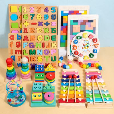 Cecpc Educational Wooden Toys for Infants and Kidsren, Boys and Girls, One-Year-