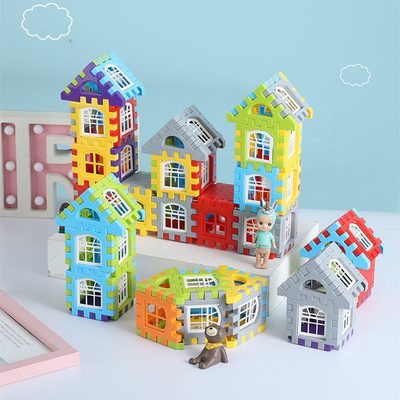 Children's House Building Blocks Assembled Toys Puzzle Large Particle Square Wal