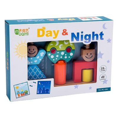 Toys Jenga Color Recognition Hand-Eye Coordination Training Wooden Children's Ed