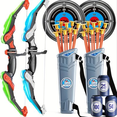 Cross Border Kids Sports Shooting Toys Boys Light Bow suit Outdoor Sports Toys