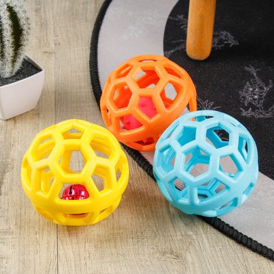 Toys Popular Pet Toy Ball, Durable Chew-Resistant Tpr Geometric Hollow Teething 