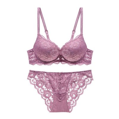 Underwear Factory Direct EU/US Hot Selling Sexy Lace Push-Up Bra Set, Upper Thin