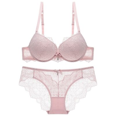 Underwear EU/US Cross-Border Sexy Deep V Push-Up Bra Set, Plus Size Shaping Ling