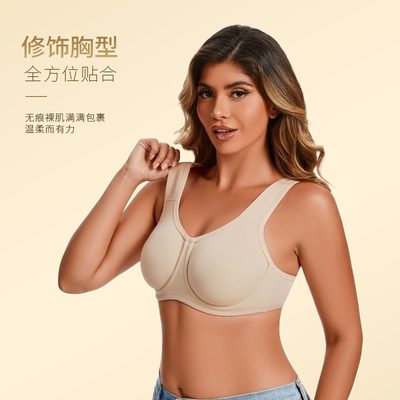 Underwear EU/US Cross-Border Women's Plus Size High-Impact Racerback Sports Bra,