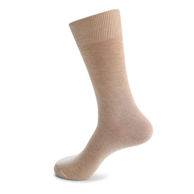Underwear Export Men's Striped Combed Cotton Double-Needle Long Socks, Plus Size