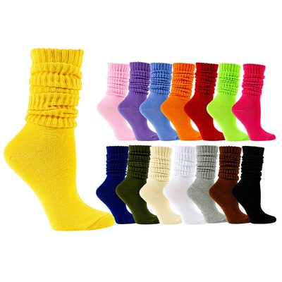 Underwear Cross-Border Unisex Candy Color Slouch Socks, Thin Colorful Long Socks